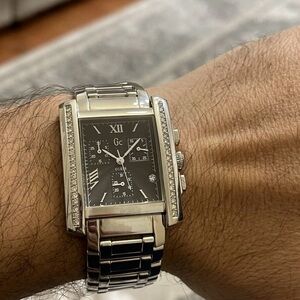 Guess Tank Collection Gc 2000 Diamonds Chronograph Quartz 33mm-40mm Men's Watch